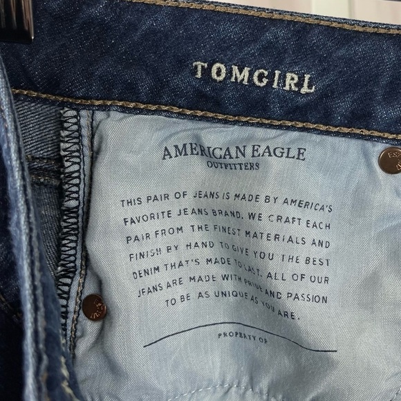 American Eagle Size 4 Tomgirl Button Fly High Rise Distressed Skinny Jeans Cali - Picture 8 of 11